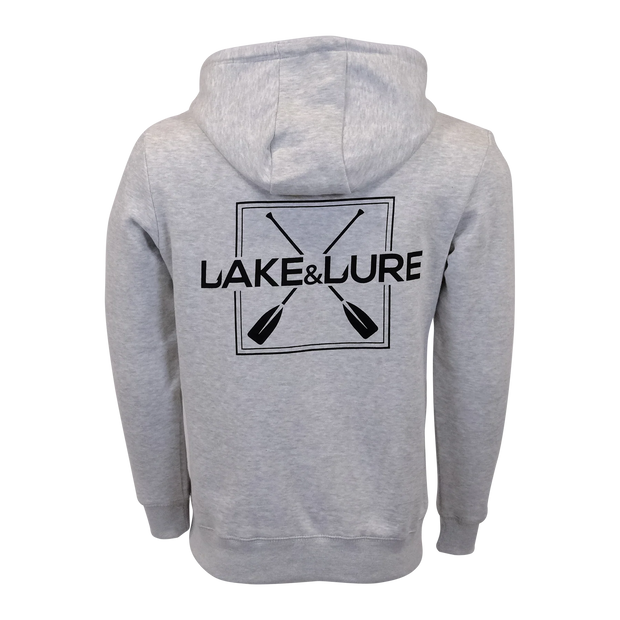 LAKE&LURE Paddle Crew Ridgeline Unisex Fleece Hoodie- Heather Gray