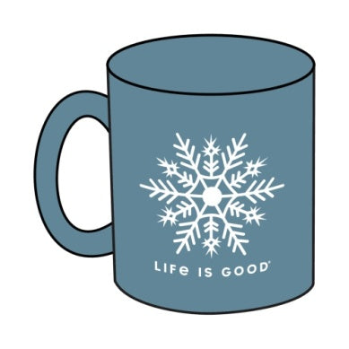 Life is Good Snowflake 15 Oz Mug