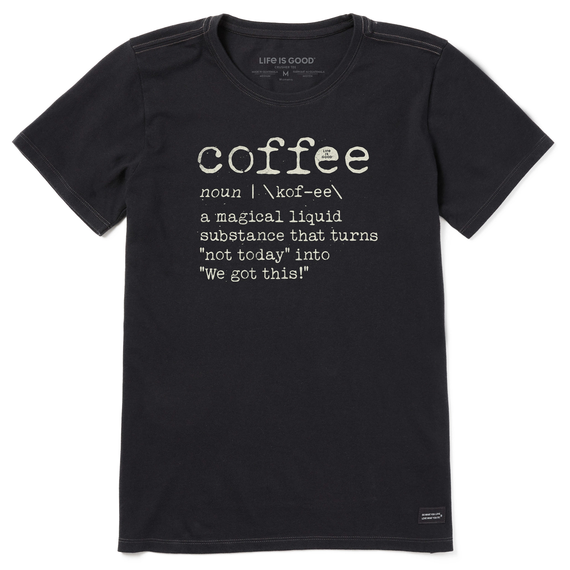 Life is Good Coffee Defined Women's Crusher Short Sleeve Shirt