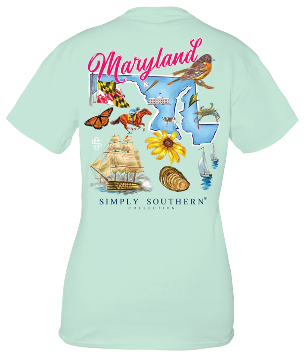 Simply Southern Maryland Mint Short Sleeve Shirt