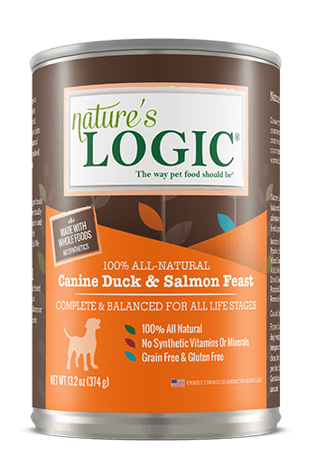 Nature's Logic- Canine Duck and Salmon Feast Dog Food- 13.2 oz