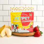 Petipet Bananas and Strawberries Plant Based Soft & Chewy Dog Treats