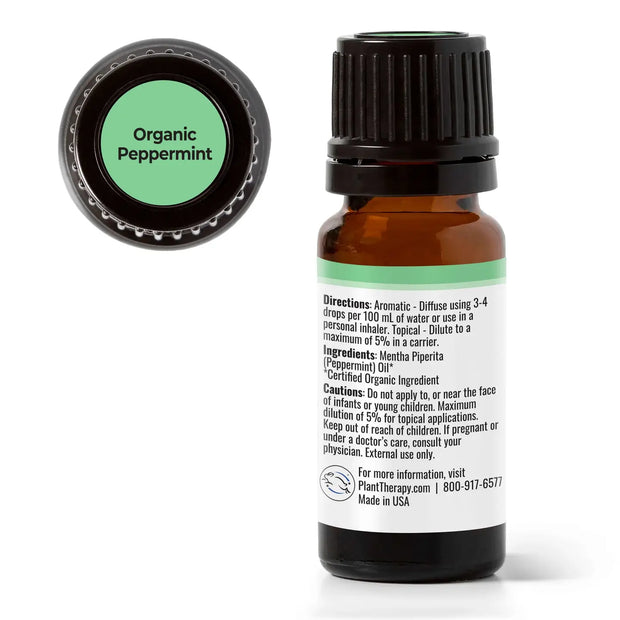 Plant Therapy Organic Peppermint Essential Oil- Safe for Pets