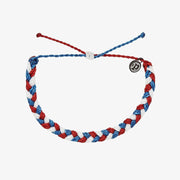 Pura Vida Braided Bracelet- Red, White, and Blue