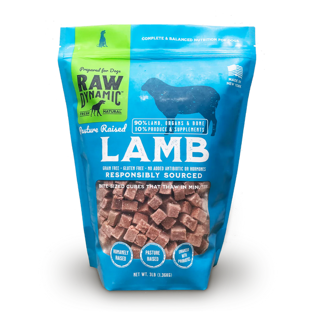 RAW DYNAMIC Lamb Frozen Raw Dog Food-  Pick up or Local Delivery Only