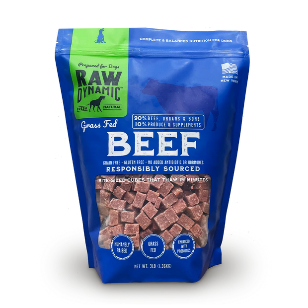 RAW DYNAMIC Beef Frozen Raw Dog Food-  Pick up or Local Delivery Only