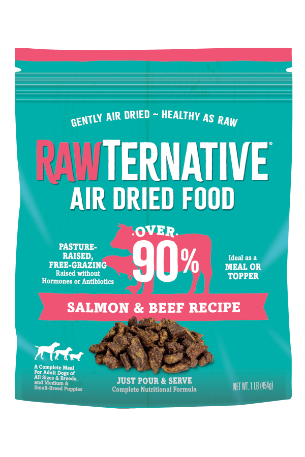 RAWTERNATIVE Salmon & Beef Recipe Air Dried Dog Food