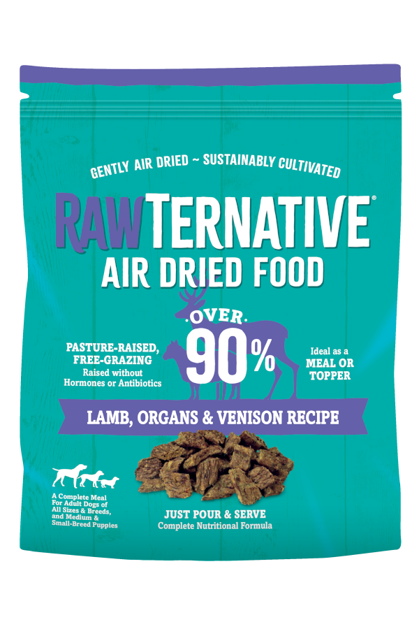 RAWTERNATIVE Lamb, Lamb Organs, & Venison Recipe Air Dried Dog Food