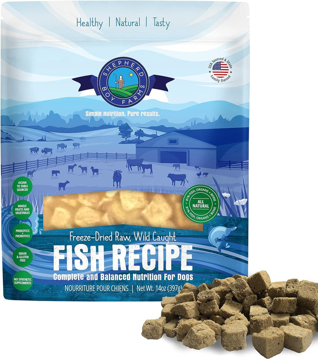 Shepherd Boy Farms Freeze Dried Complete and Balanced Fish Recipe Food FOR DOGS