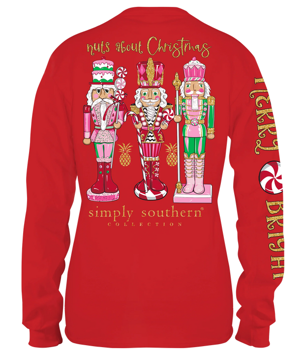 Simply Southern Nuts Red Long Sleeve Shirt - CLEARANCE