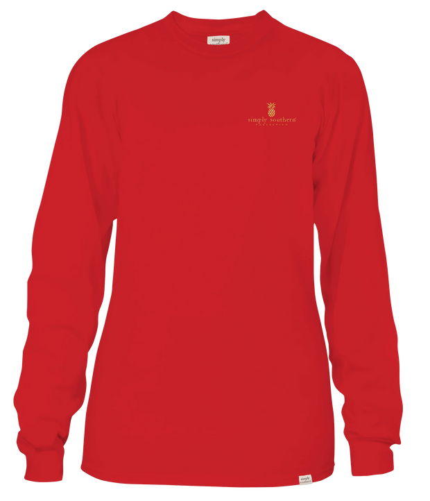 Simply Southern Nuts Red Long Sleeve Shirt - CLEARANCE