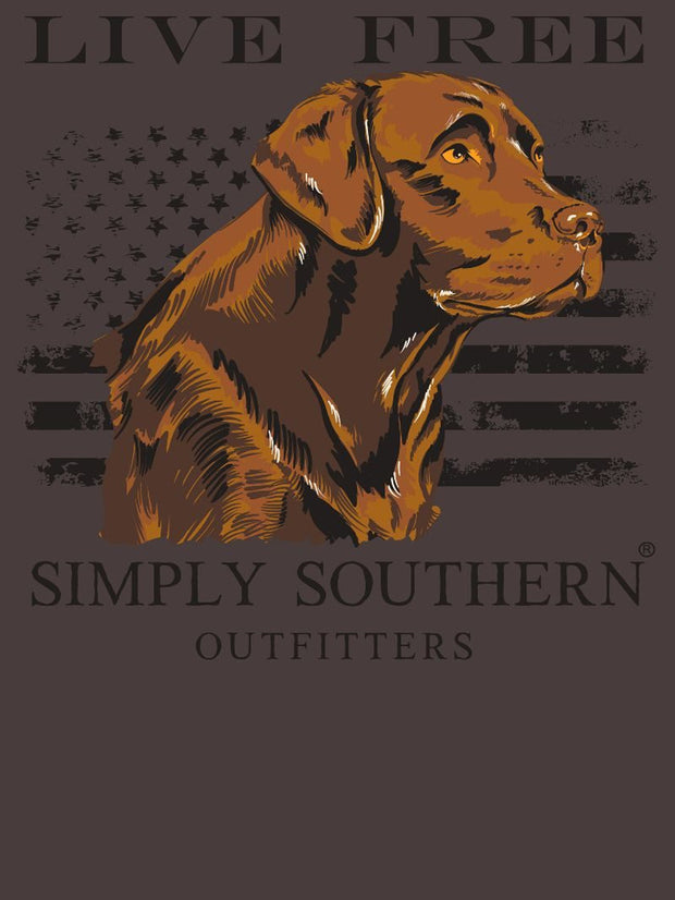 Simply Southern Brown Dog Graphite Gray Long Sleeve