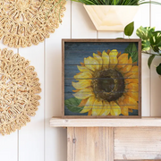Kendrick Home Handmade Denim Sunflower Decor
