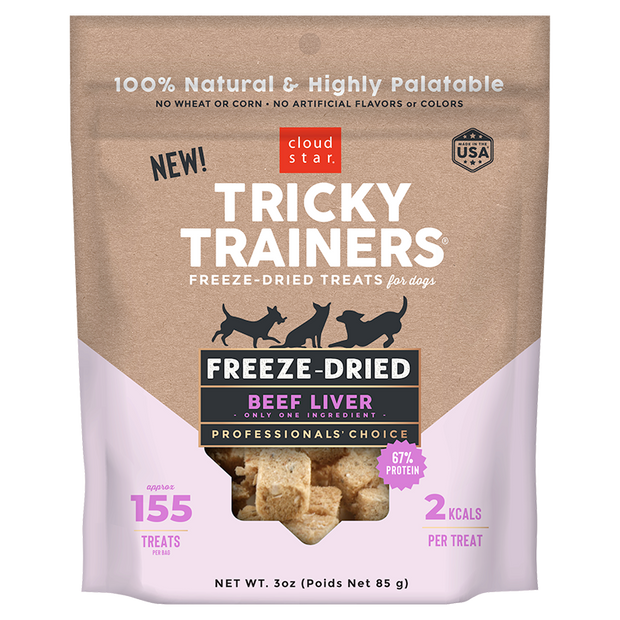 Cloud Star Tricky Trainers Beef Liver Freeze Dried Dog Treats