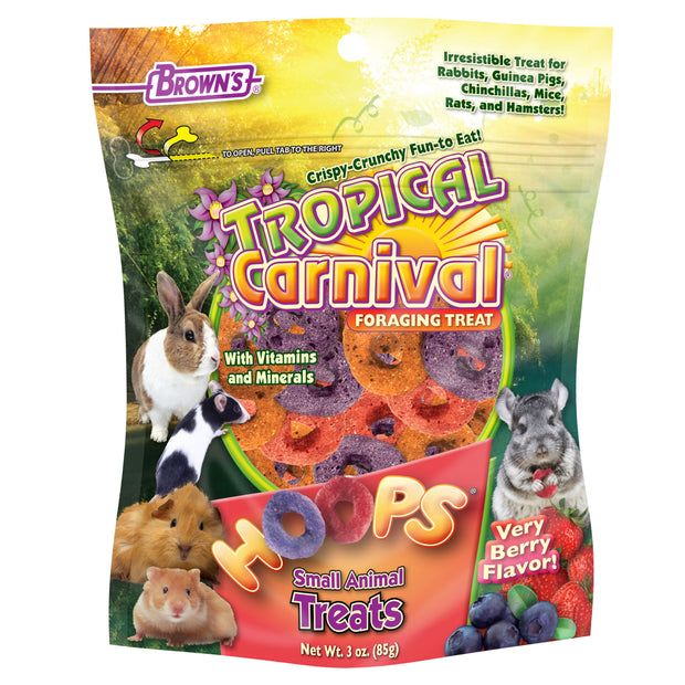TROPICAL CARNIVAL Very Berry Hoops Small Animal Treats