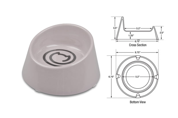 VAN NESS Ecoware Raised Feeder Cat Dish - 8 Oz