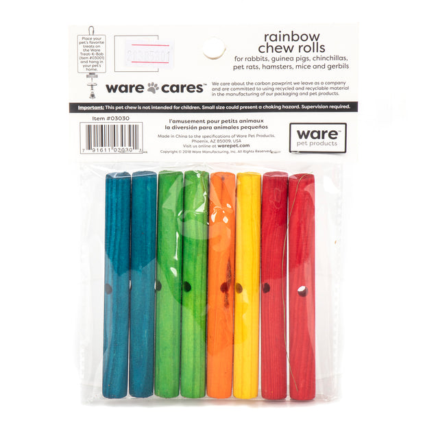 Ware Rainbow Chew Rolls- For Small Animal