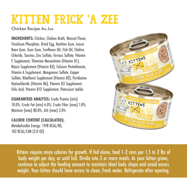 Weruva Cats in the Kitchen Frick 'A Zee Chicken Recipe Au Jus Kitten Food