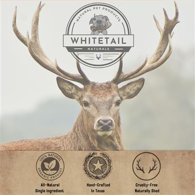 WhiteTail Natural JUMBO (XXL) Whole Deer Antler Dog Chew - Most Durable Chew