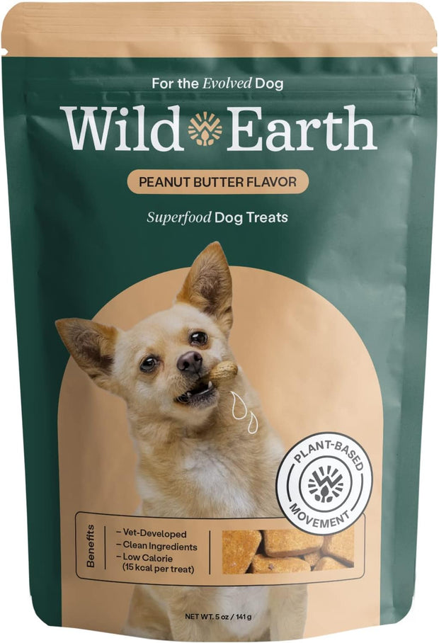 Wild Earth Peanut Butter Plant Based Superfood Dog Treats