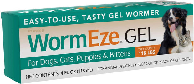 DURVET Wormeze Tasty Gel Dewormer for Dogs, Cats, Puppies, & Kittens