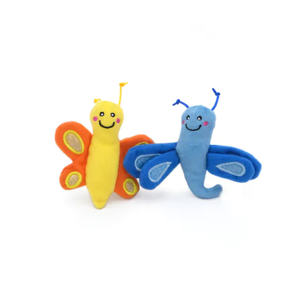 ZIPPY CLAWS Butterfly & Dragonfly Plush Interactive Cat Toy