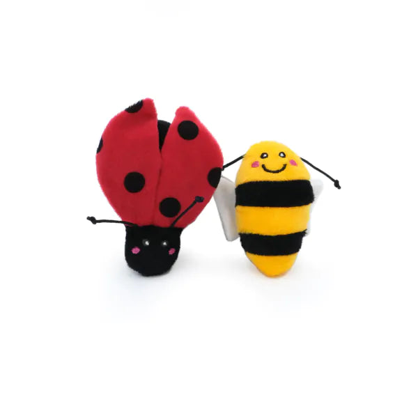 ZIPPY CLAWS Ladybug & Bee Plush Interactive Cat Toy