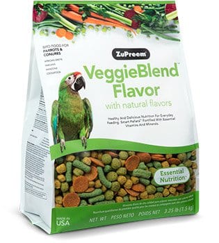 Zupreem VeggieBlend Flavor with Natural Flavors for Parrots and Conures