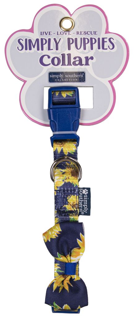 Simply Southern Dog Collar and Leash- Sunflower