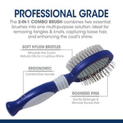 Magic Coat® Professional Series 2-in-1 Combo Pin and Bristle Brush for Dogs