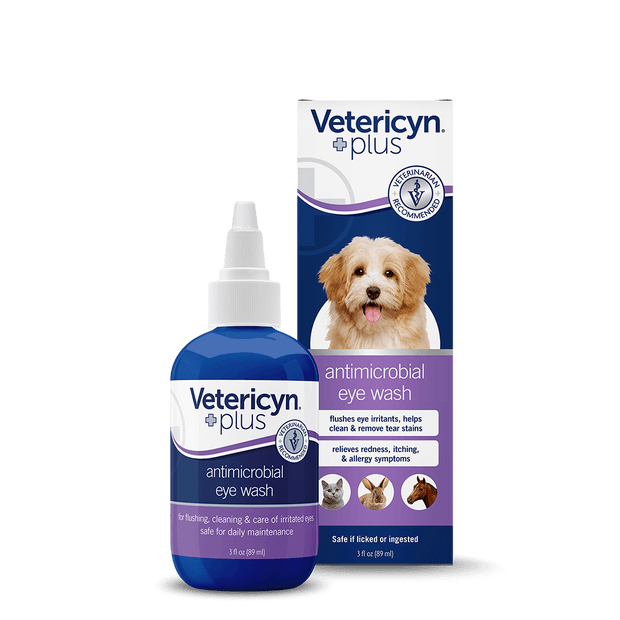 VETERICYN Plus Antimicrobial Eye Wash 3 Oz For Dogs Cats and
