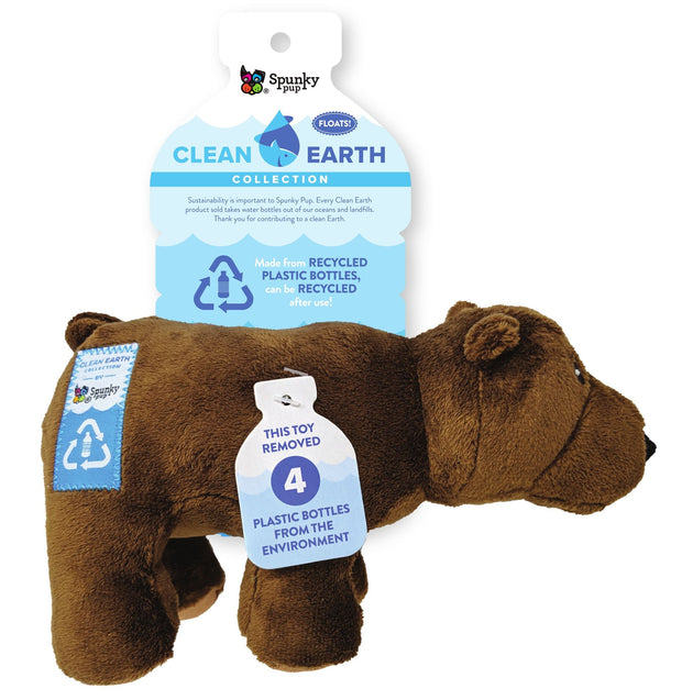 CLEAN EARTH Bear Plush Dog Toy