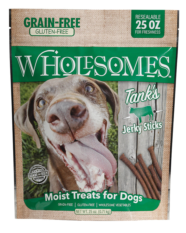 Wholesomes Tank’s Jerky Sticks- Beef Dog Treats