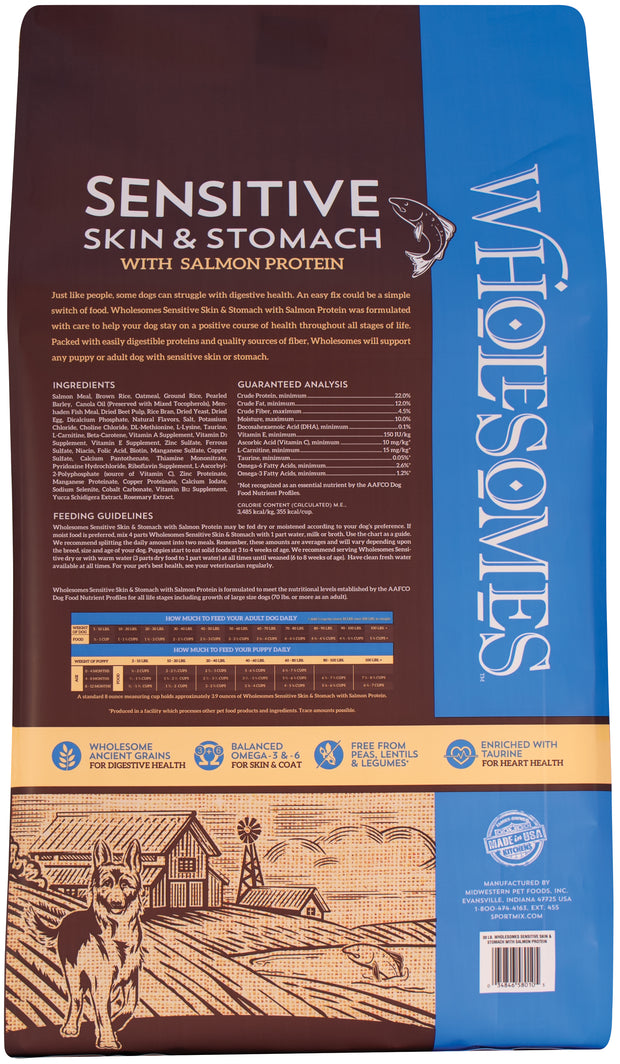 WHOLESOMES Sensitive Skin and Stomach with Salmon Dog Food