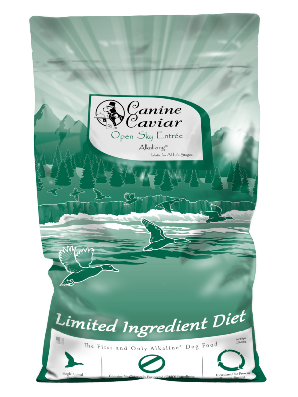 Canine Caviar Open Sky Duck Limited Ingredient Dog Food (For Dogs with Allergies) - First and Only Alkaline Dog Food