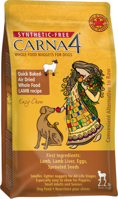 Carna4 Synthetic Free Hand Crafted Easy Chew Lamb Formula Whole Food Nuggets Dog Food