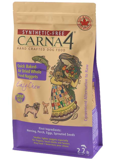 Carna4 Synthetic Free Hand Crafted Easy Chew Fish Formula Whole Food Nuggets Dog Food