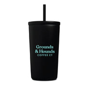 Ground & Hounds Dogs are My Favorite People Travel Tumbler with Straw