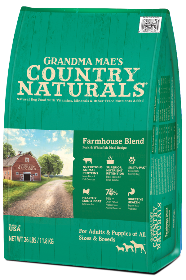 COUNTRY NATURALS Farmhouse Blend Recipe Pork + Whitefish Dog Food