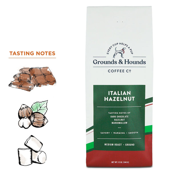 GROUNDS AND HOUNDS Seasonal Flavor- Italian Hazelnut Coffee