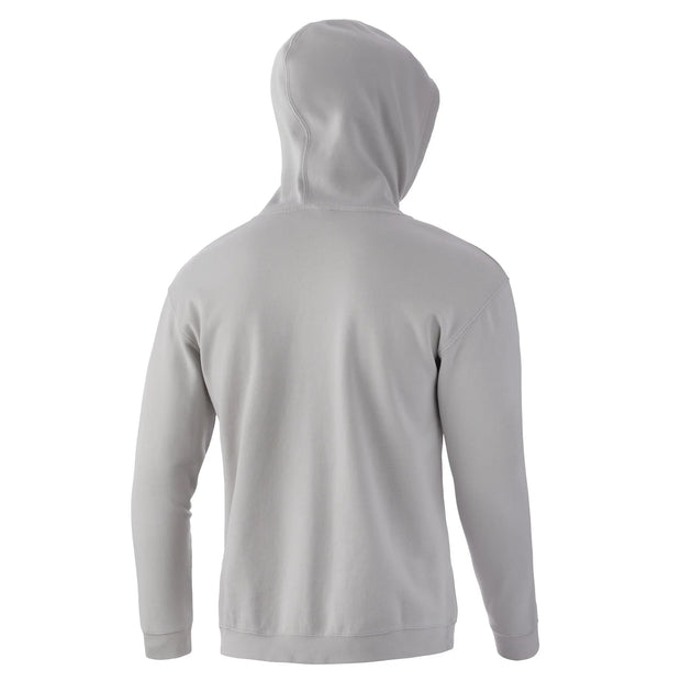 HUK LOGO MENS COTTON HOODIE- Oyster