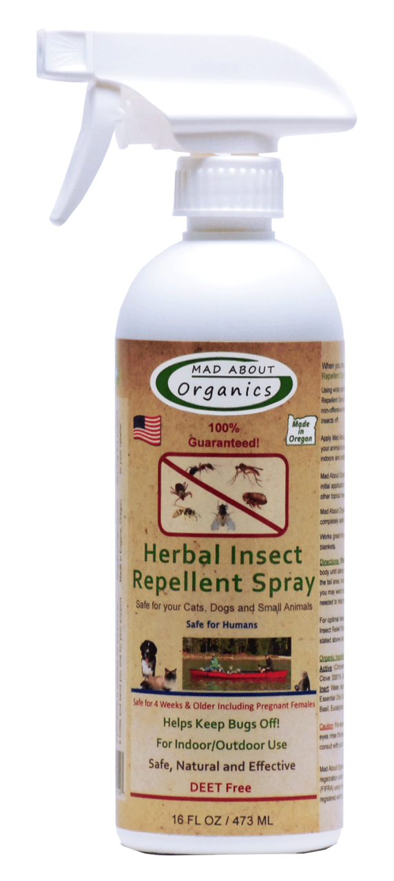 Mad About Organics Dog Insect Repellent Spray - Safe for Humans Too!