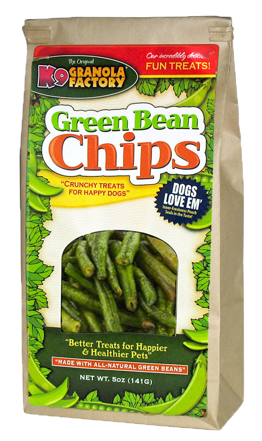 K9 GRANOLA- Natural Green Bean Chips Dog Treats- 4 oz