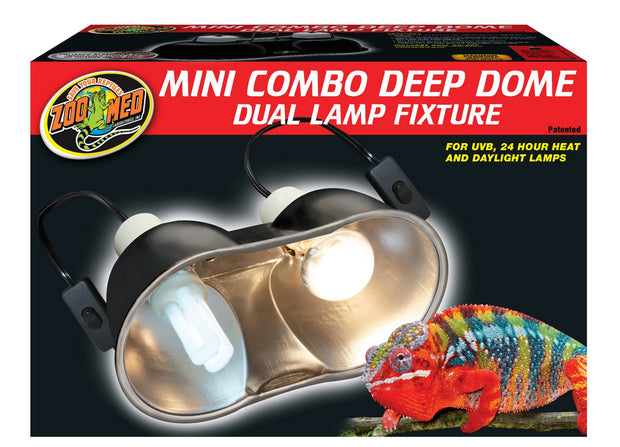 ZOO MED Mini Combo Deep Dome Dual Lamp Fixture