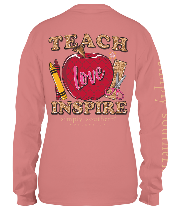Simply Southern Teach Love Inspire Long Sleeve Shirt - Clearance
