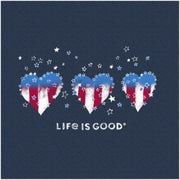 Life is Good Americana Hearts Women's Textured Slub Tank