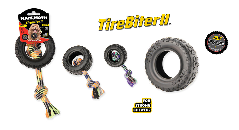 MAMMOTH PET Original TireBiter with Rope Dog Toy Mission Pet Supplies Country Store