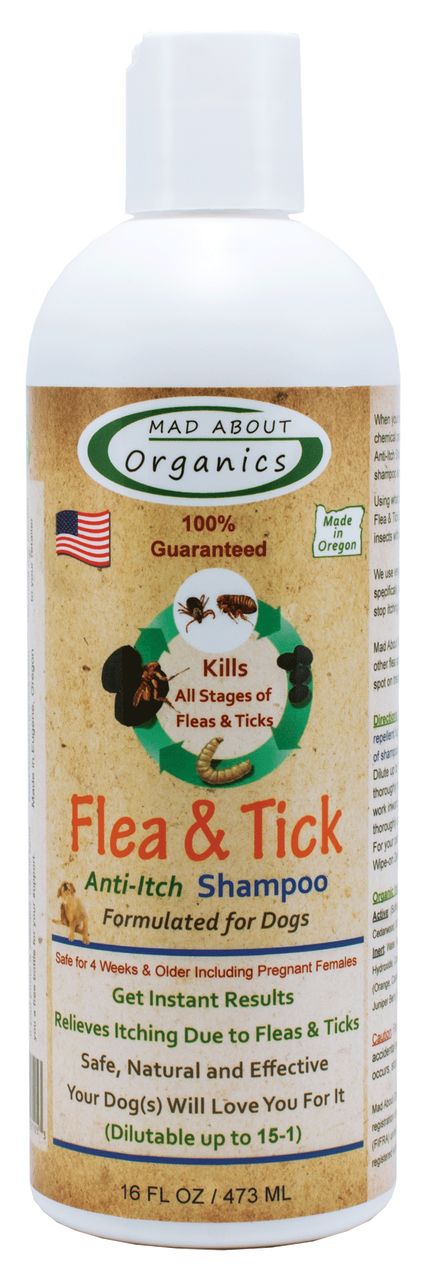 MAD ABOUT ORGANICS Flea and Tick Anti Itch Dog Shampoo Mission Pet Supplies Country Store