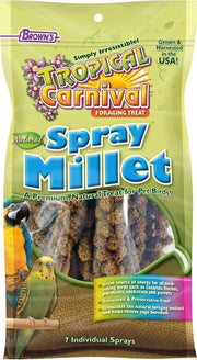 FMBROWNS Natural Spray Millet For Caged Birds - 7 ct