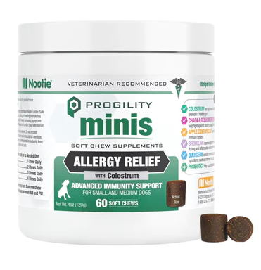 Progility Allergy Relief with Colostrum Soft Chew Dog Supplement - Veterinarian Formulated